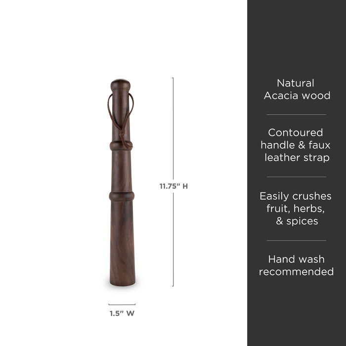 Professional 12 inch Acacia Wood Muddler