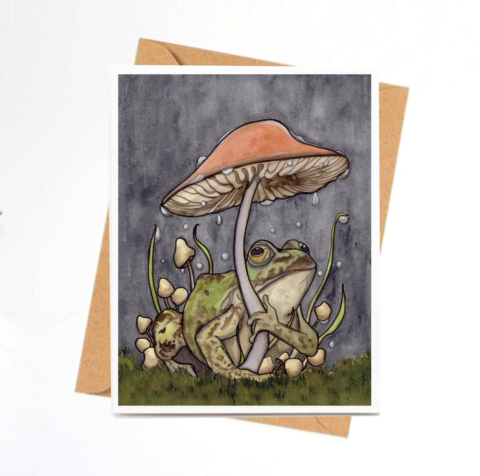 PinkPolish Design Note Cards "Rainy Day" Handmade Notecard