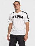 Remera Kappa 222 Banda Balima Blanco-Negro — vista principal