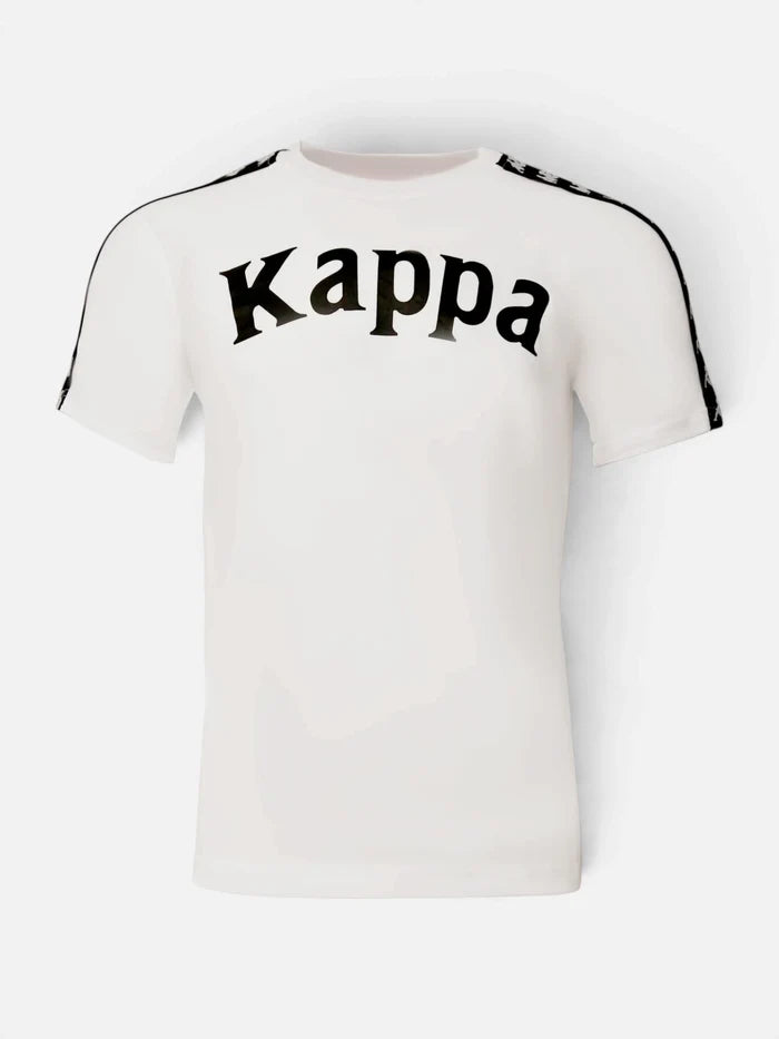 Remera Kappa 222 Banda Balima Blanco-Negro