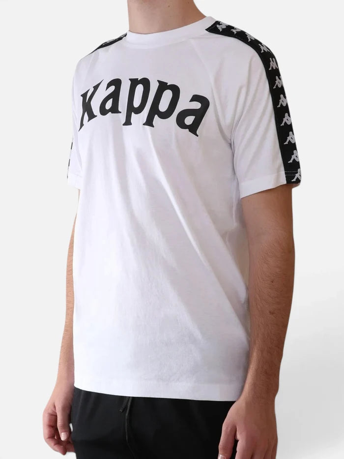 Remera Kappa 222 Banda Balima Blanco-Negro