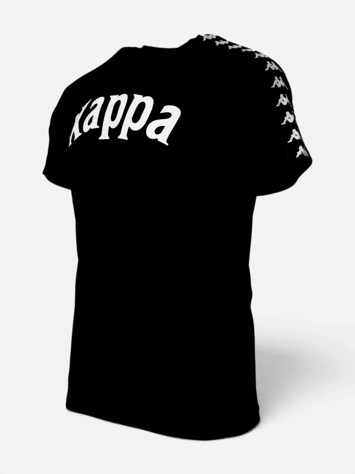 Remera Kappa 222 Banda Balima Negro-Blanco