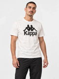Remera Kappa Authentic Estessi Slim Blanco-Negro — vista principal