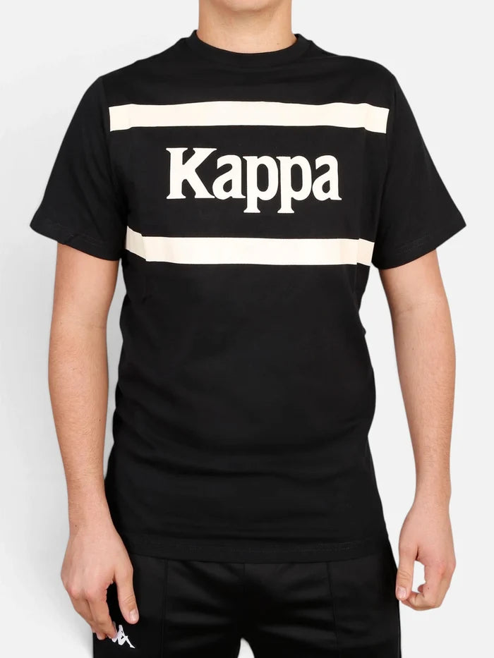 Remera Kappa Authentic Monthy Negro-Beige