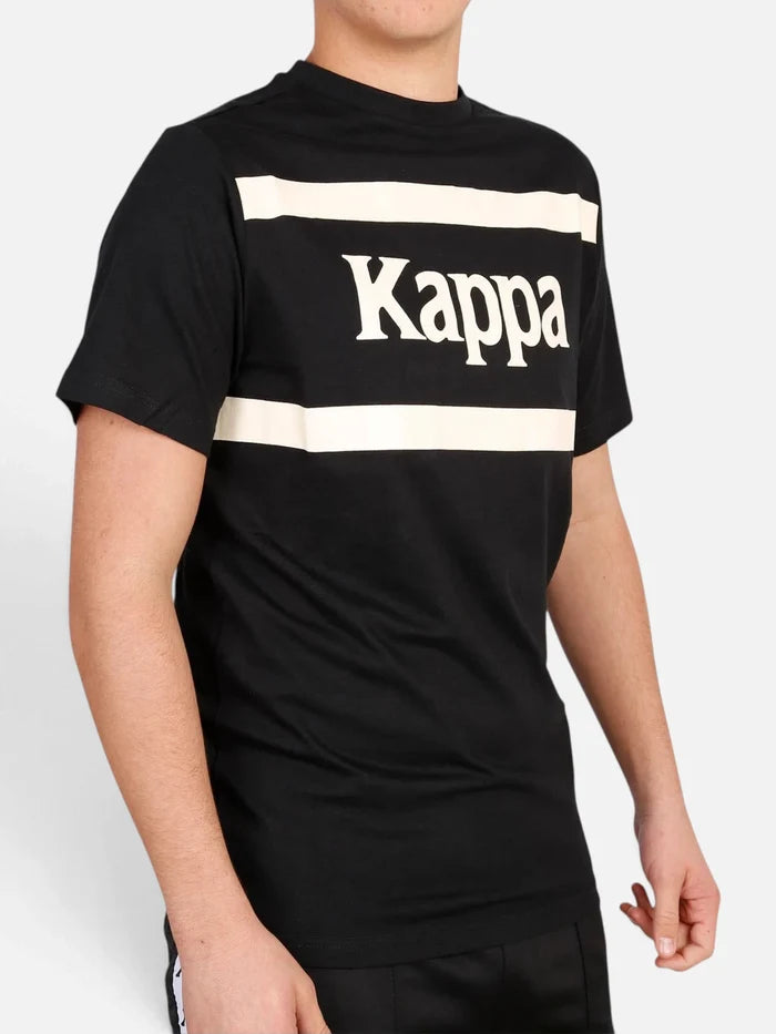 Remera Kappa Authentic Monthy Negro-Beige
