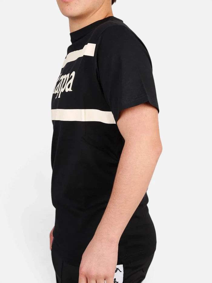 Remera Kappa Authentic Monthy Negro-Beige