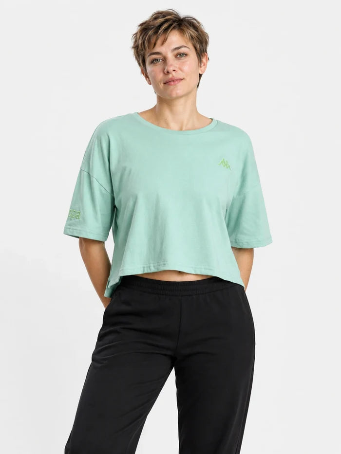 Remera Mujer Kappa Authentic Ghigax Verde Nettuno — vista principal