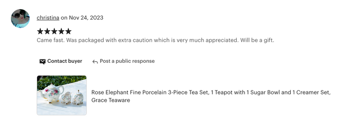 Rose Elephant Fine Porcelain Tea Set