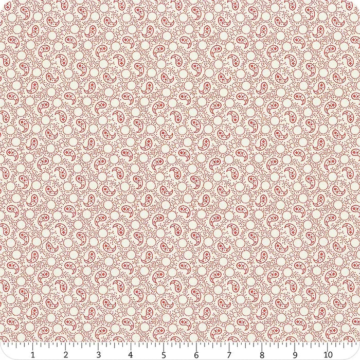 Roselyn Ivory and Red Paisley Yardage SKU# 14915-16