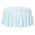 Round Polyester 132" Tablecloth - Baby Blue - CV Linens