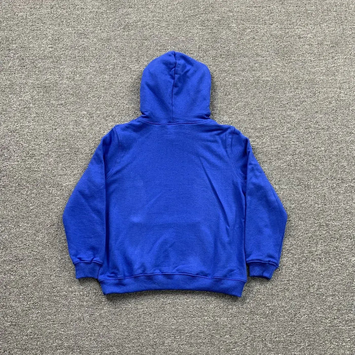 Royal Blue Sp5der P!nk Nevermind the Spark Hoodie 440GSM – Pink Spider Web Pullover