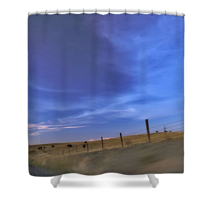 Running the Fenceline Shower Curtain