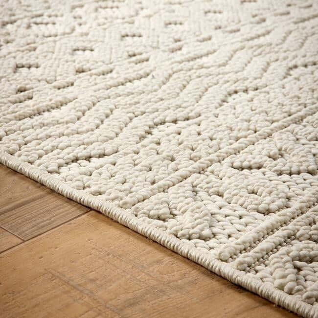 The Rustic Rug : Geometric Block Stripe Design