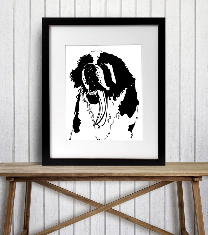 PinkPolish Design Art Prints "Saint Feeling the Heat"  Ink Drawing: Art Print
