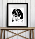 PinkPolish Design Art Prints "Saint Feeling the Heat"  Ink Drawing: Art Print