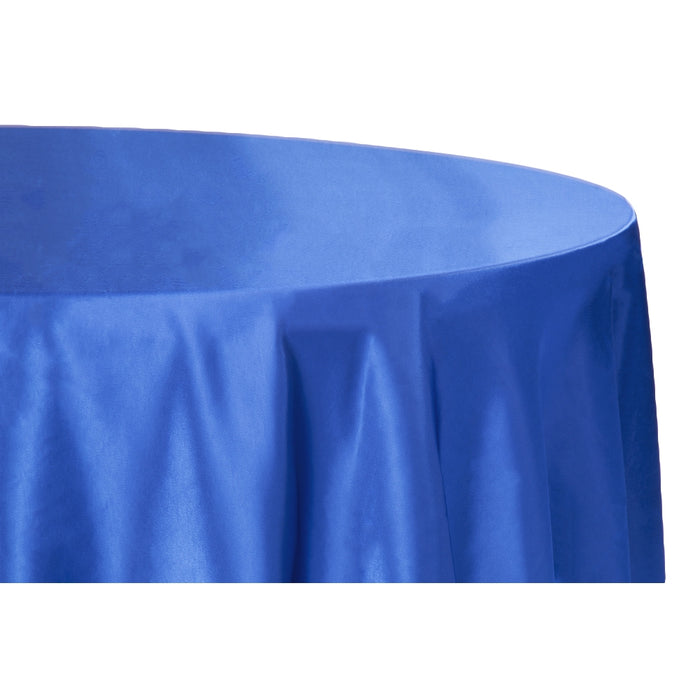 Satin 108" Round Tablecloth - Royal Blue - CV Linens