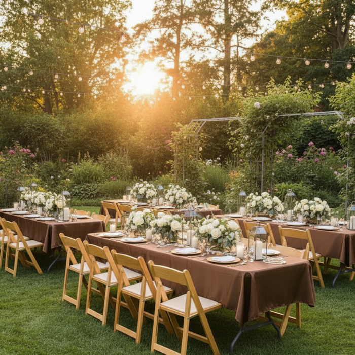 Outdoor Garden Wedding with Displays