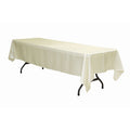 Satin Rectangular 60"x120" Tablecloth - Ivory - CV Linens