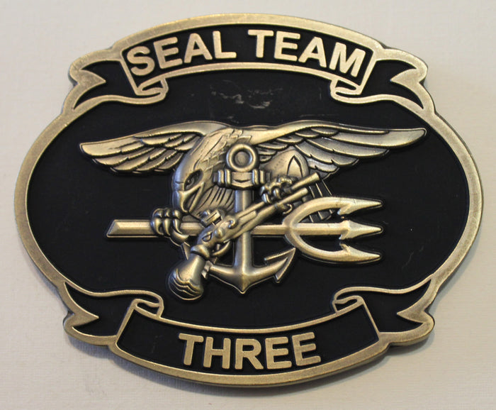 SEAL Team 3 / Three Chief's Mess Serial Numbered Navy Challenge Coin