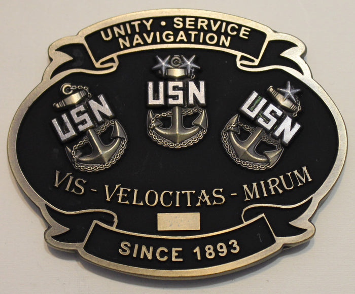 SEAL Team 3 / Three Chief's Mess Serial Numbered Navy Challenge Coin