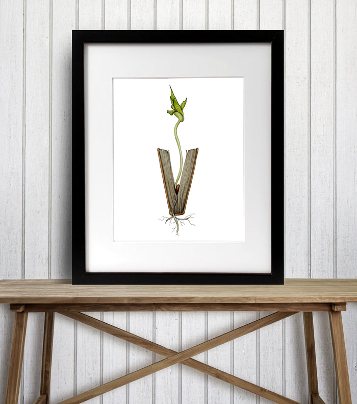 PinkPolish Design Art Prints "Seed of Knowledge" Watercolor Painting: Art Print