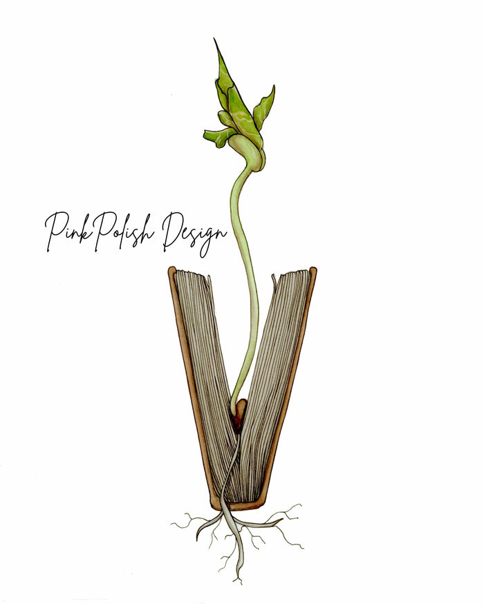 PinkPolish Design Art Prints "Seed of Knowledge" Watercolor Painting: Art Print