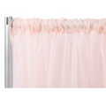 Sheer Voile Flame Retardant (FR) 10ft H x 118" W Drape/Backdrop Curtain Panel - Blush/Rose Gold