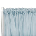 Sheer Voile Flame Retardant (FR) 10ft H x 118" W Drape/Backdrop Curtain Panel - Dusty Blue - CV Linens