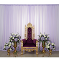 Sheer Voile Flame Retardant (FR) 14ft H x 118" W Drape/Backdrop Curtain Panel - Lavender indoor celebration