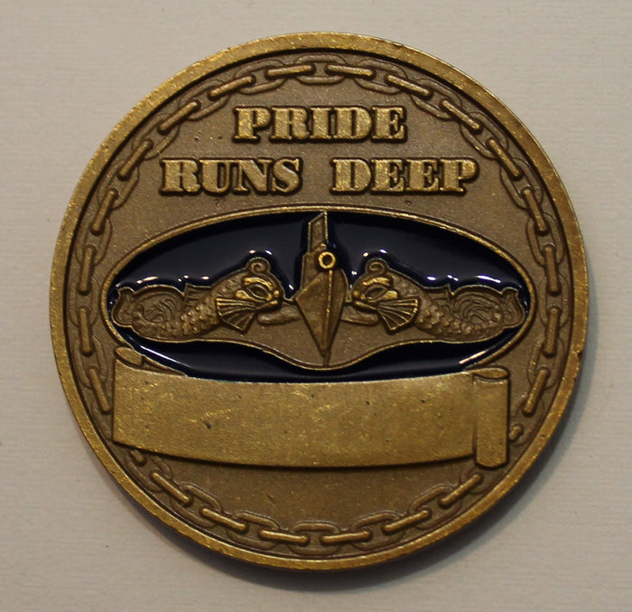 Silent Service Submarine / Sub Pride Runs Deep Navy Challenge Coin