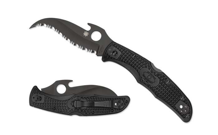 Spyderco Matriarch 2 - Emerson Opener - Black Serrated Blade - C12SBBK2W - SNK/WTO - Home Office