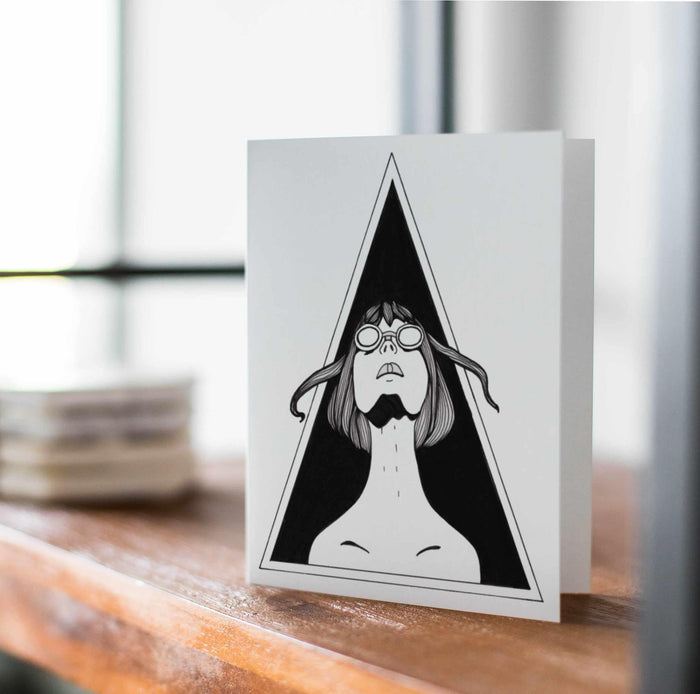 PinkPolish Design Note Cards "Stretch" Handmade Notecard
