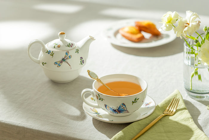 Summer Garden Fine Porcelain Tea For One Set
