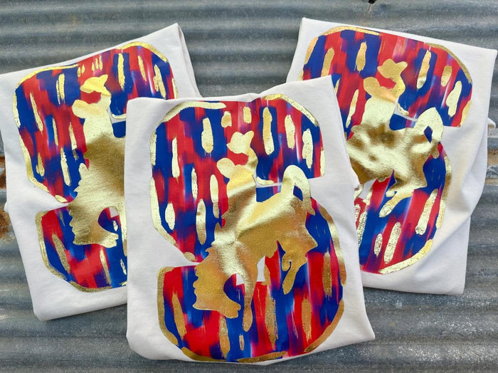 Sumner Cowboys - Hand-painted With Real Gold Foil