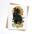 PinkPolish Design Note Cards "Sunny Bun Bun" Handmade Notecard