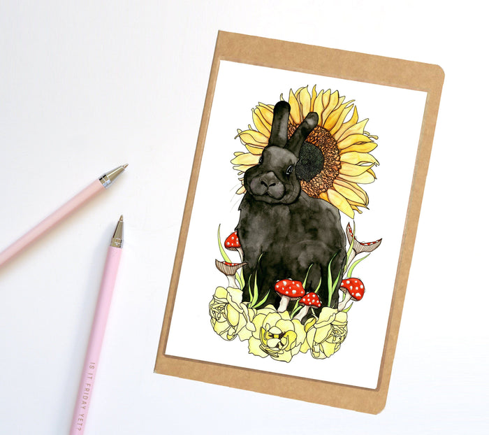 PinkPolish Design Notebook "Sunny Bun Bun" Notebook / Sketchbook / Journal