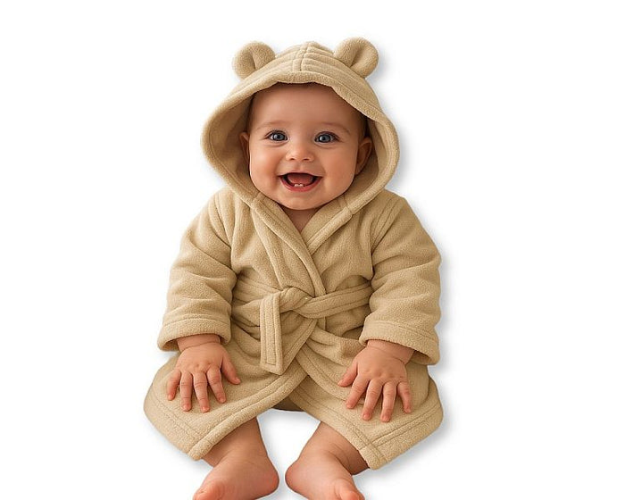 Super soft Baby Dressing Gown/ Robe -Taupe (PK6)(3-24m) BIS-2020-2345T