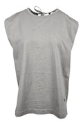 t-shirt donna con aperura nella schiena grigio