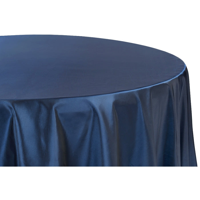 Taffeta Tablecloth 120" Round - Navy Blue - CV Linens