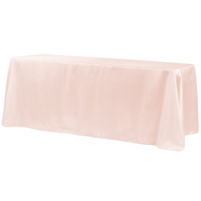 Taffeta Tablecloth 90"x132" Rectangular - Blush - CV Linens