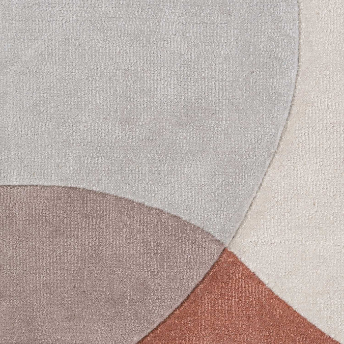 Wool Rug Clarissa Blue Multicolor, High-Low design, underfloor heating, easy to clean.