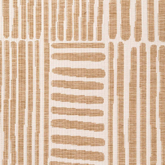Textured pattern with vertical lines in brown and beige on a white background