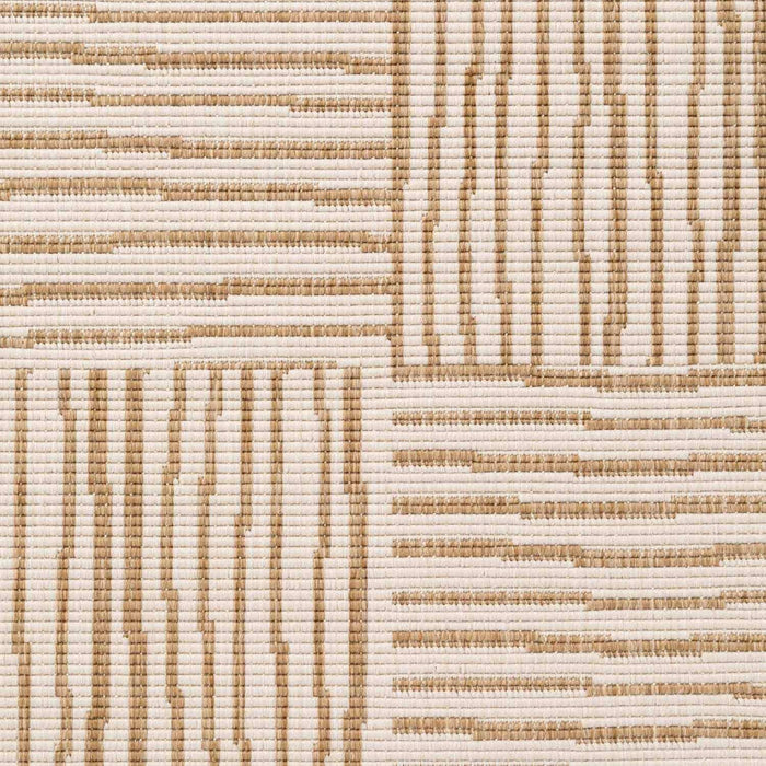 Textured fabric pattern with beige and brown lines