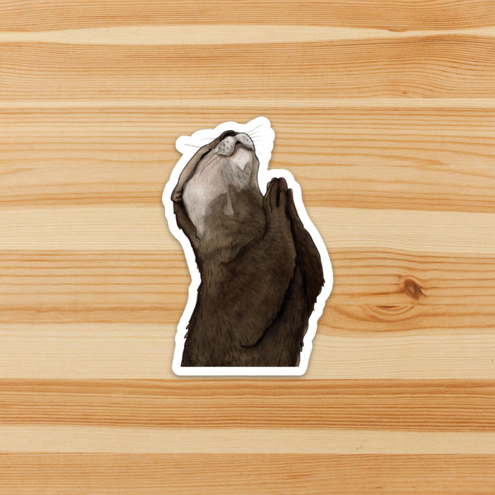 PinkPolish Design Stickers "Thankful Otter" Vinyl Die Cut Sticker