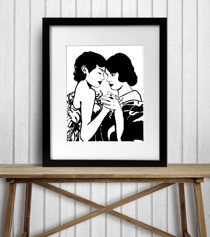PinkPolish Design Art Prints 8"x10" "The Dance"  Ink Drawing: Art Print
