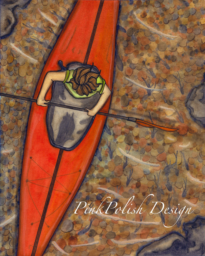 PinkPolish Design Art Prints "The Shallows" Watercolor Painting: Art Print