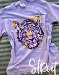 Tiger Head With Real Handpainted Foil