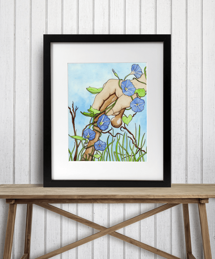 PinkPolish Design Art Prints "Time Waits for No One"  Watercolor Painting: Art Print
