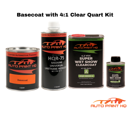 Toyota 1G1 Tungsten Silver Basecoat Clearcoat Quart Complete Paint Kit