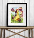 PinkPolish Design Art Prints "Tulip the Duckling"  Watercolor Painting: Art Print